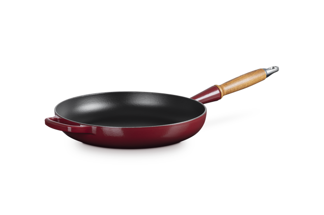Cast Iron Signature Frying Pan with Wooden HandleGarnet image number 2